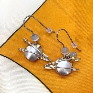 Christopher Poly Signed Abstract MCM Earrings